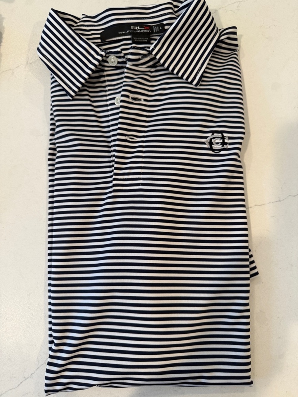 Ralph Lauren Striped Polo Shirt - Black & White